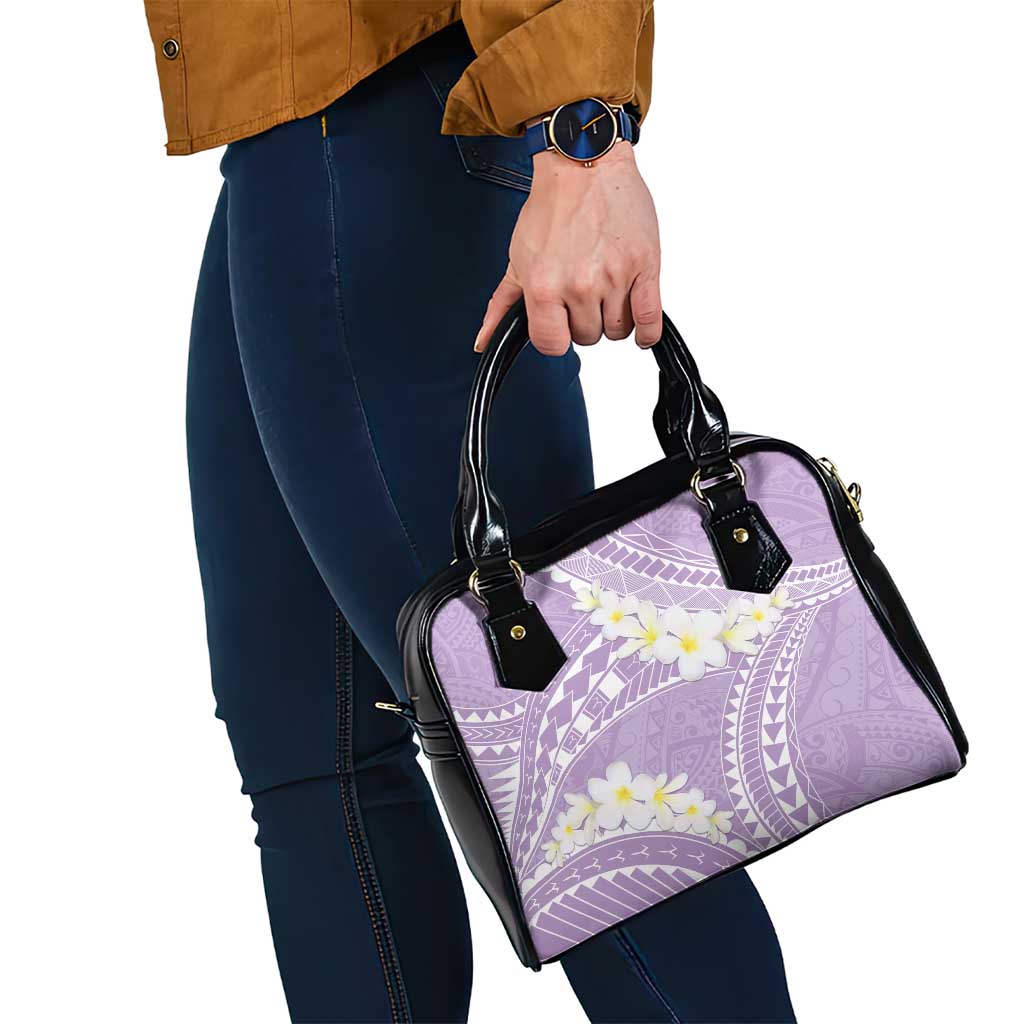 Polynesian Vintage Floral Shoulder Handbag Lavender Motifs - Polynesian Pride