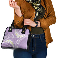 Polynesian Vintage Floral Shoulder Handbag Lavender Motifs - Polynesian Pride
