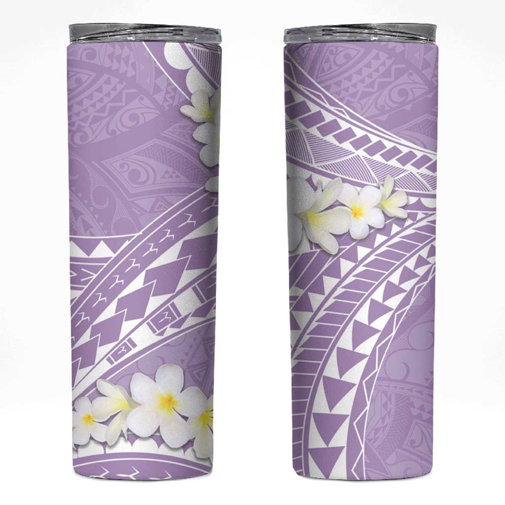 Polynesian Vintage Floral Skinny Tumbler Lavender Motifs LT7 Lavender - Polynesian Pride