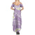 Polynesian Vintage Floral Summer Maxi Dress Lavender Motifs - Polynesian Pride
