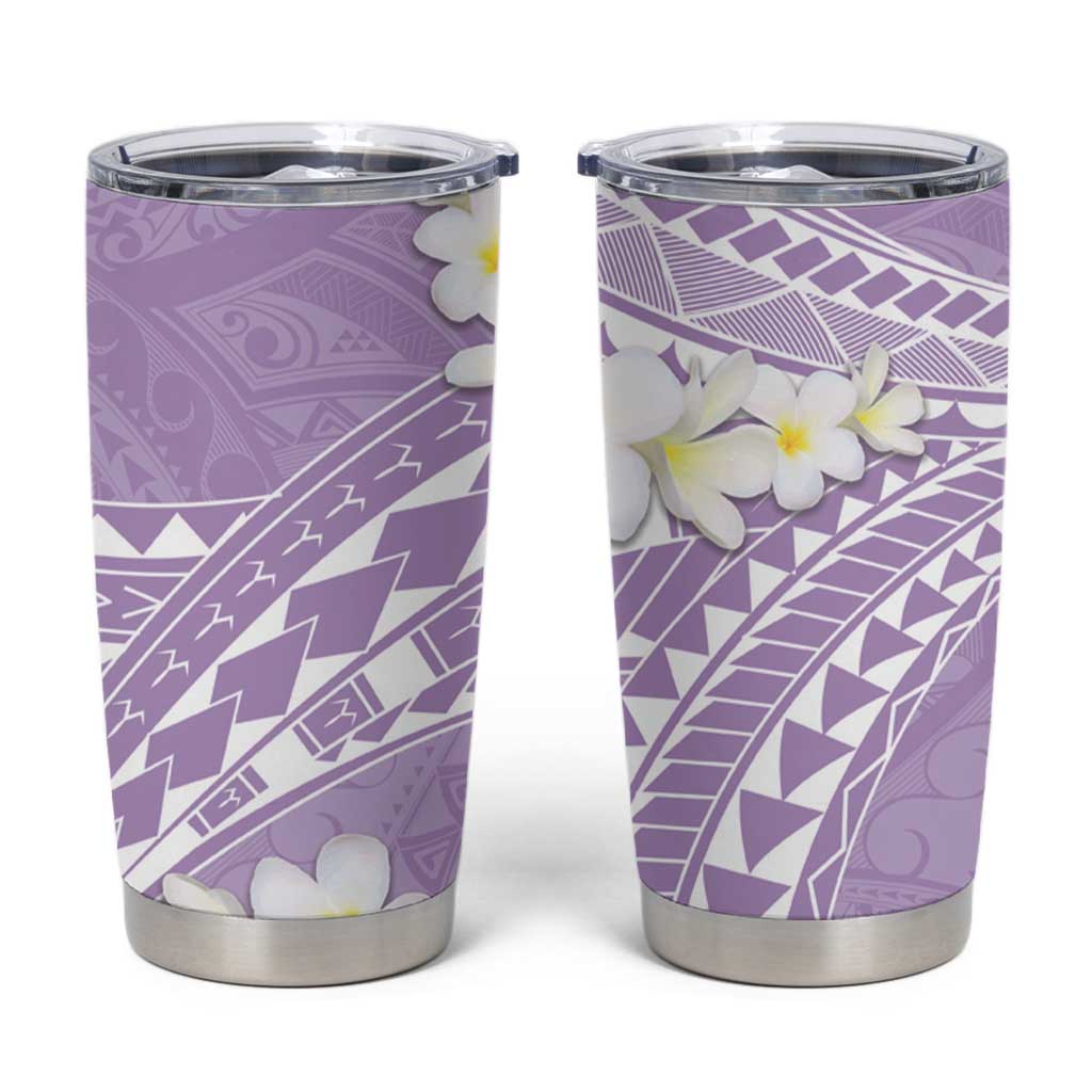 Polynesian Vintage Floral Tumbler Cup Lavender Motifs LT7 Lavender - Polynesian Pride