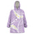 Polynesian Vintage Floral Wearable Blanket Hoodie Lavender Motifs - Polynesian Pride