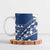 Polynesian Vintage Floral Ceramic Mug Navy Blue Motifs - Polynesian Pride