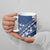 Polynesian Vintage Floral Ceramic Mug Navy Blue Motifs - Polynesian Pride