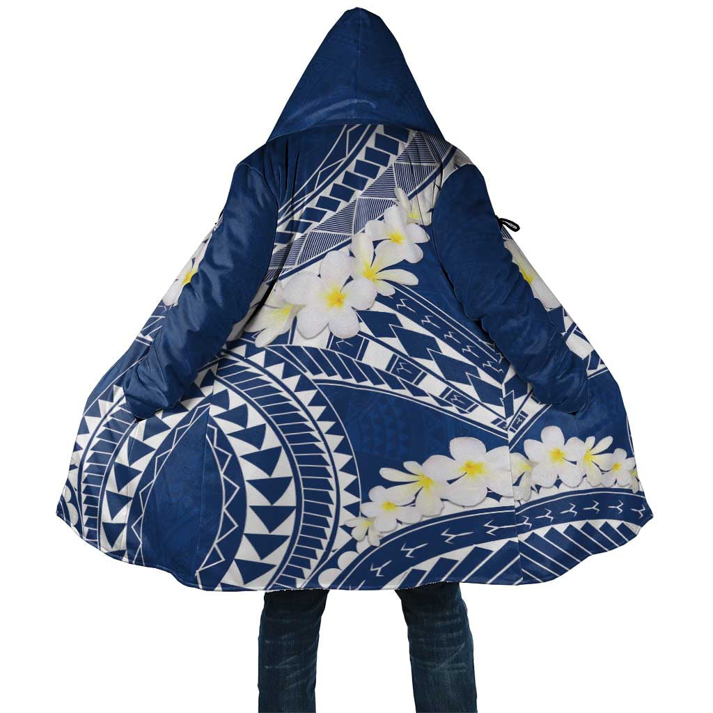 Polynesian Vintage Floral Cloak Navy Blue Motifs - Polynesian Pride