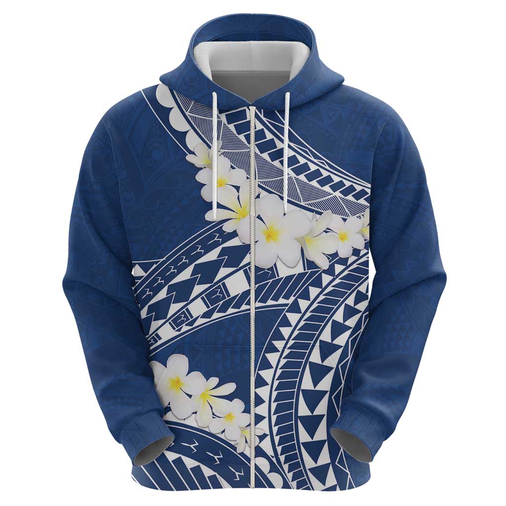 Polynesian Vintage Floral Hoodie Navy Blue Motifs - Polynesian Pride