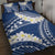 Polynesian Vintage Floral Quilt Bed Set Navy Blue Motifs - Polynesian Pride