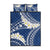 Polynesian Vintage Floral Quilt Bed Set Navy Blue Motifs - Polynesian Pride
