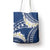 Polynesian Vintage Floral Tote Bag Navy Blue Motifs - Polynesian Pride