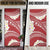 Polynesian Vintage Floral Door Cover Scarlet Motifs - Polynesian Pride