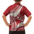 Polynesian Vintage Floral Family Matching Off The Shoulder Long Sleeve Dress and Hawaiian Shirt Scarlet Motifs - Polynesian Pride