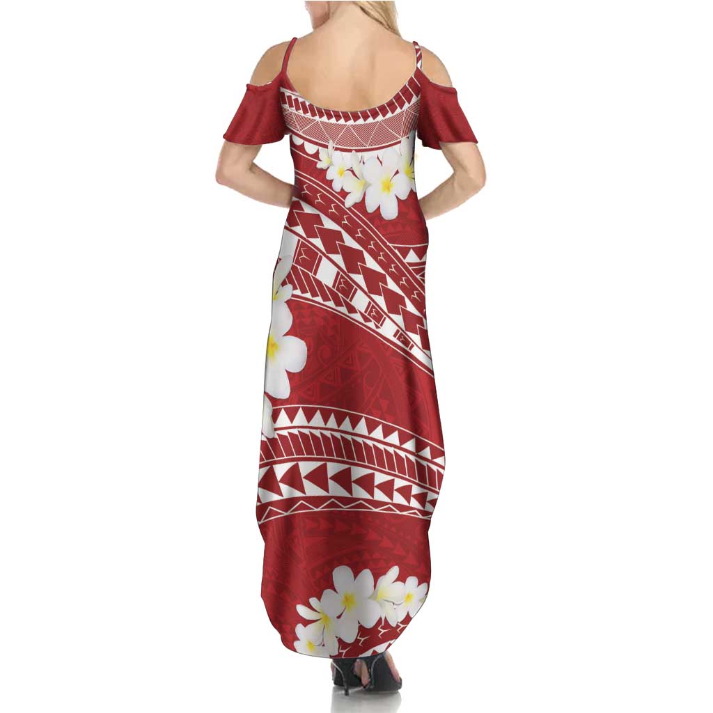 Polynesian Vintage Floral Family Matching Summer Maxi Dress and Hawaiian Shirt Scarlet Motifs LT7 - Polynesian Pride