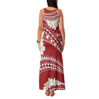 Polynesian Vintage Floral Family Matching Tank Maxi Dress and Hawaiian Shirt Scarlet Motifs LT7 - Polynesian Pride
