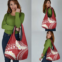 Polynesian Vintage Floral Grocery Bag Scarlet Motifs - Polynesian Pride