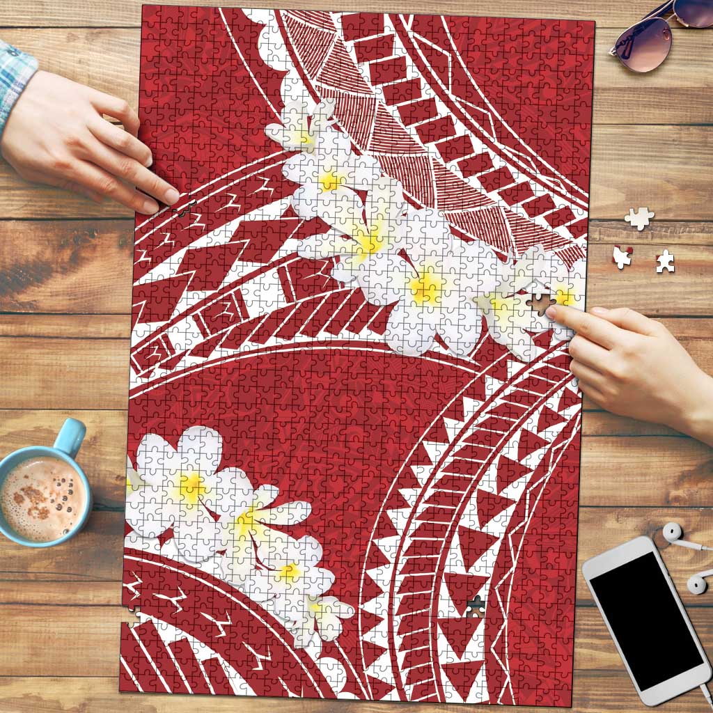 Polynesian Vintage Floral Puzzle Scarlet Motifs - Polynesian Pride