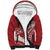 Polynesian Vintage Floral Sherpa Hoodie Scarlet Motifs - Polynesian Pride