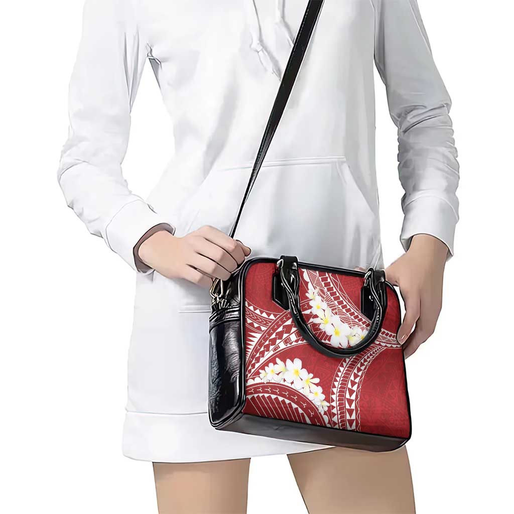 Polynesian Vintage Floral Shoulder Handbag Scarlet Motifs - Polynesian Pride