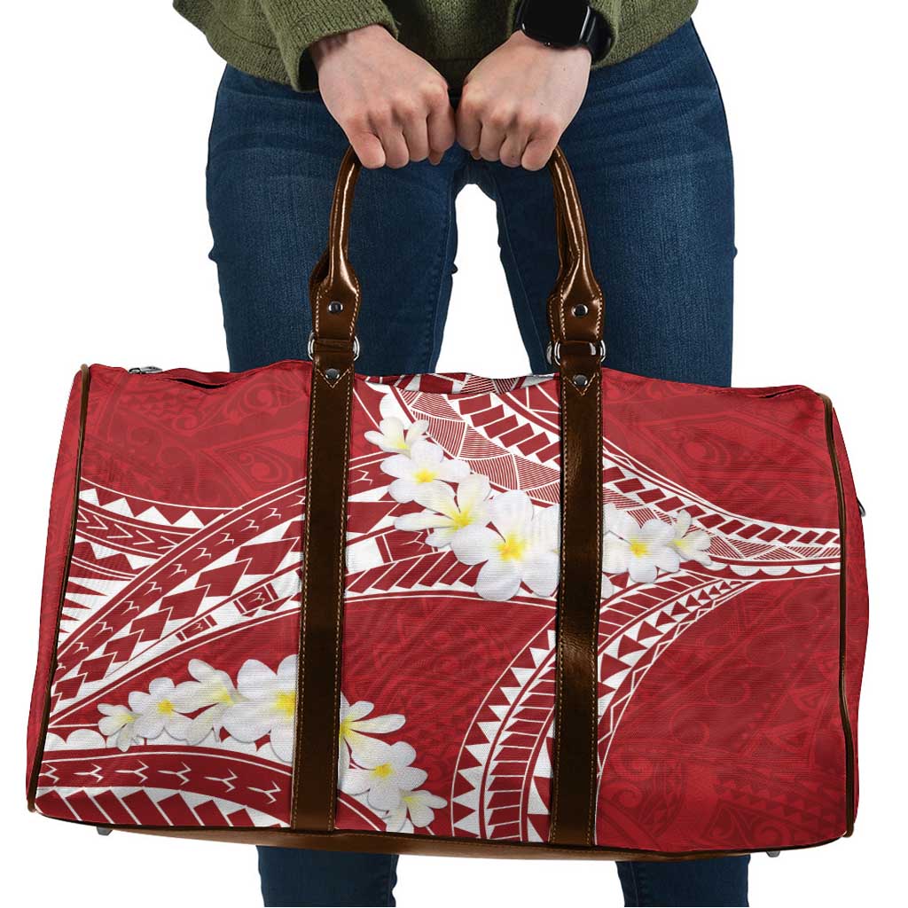 Polynesian Vintage Floral Travel Bag Scarlet Motifs - Polynesian Pride