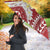 Polynesian Vintage Floral Umbrella Scarlet Motifs - Polynesian Pride