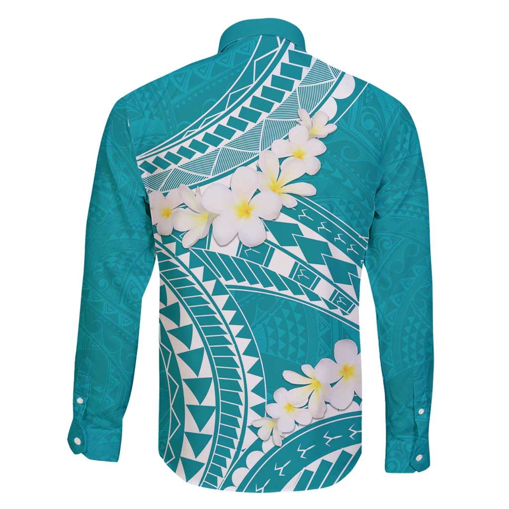 Polynesian Vintage Floral Family Matching Short Sleeve Bodycon Dress and Hawaiian Shirt Teal Motifs LT7 - Polynesian Pride
