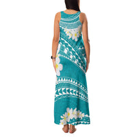Polynesian Vintage Floral Family Matching Tank Maxi Dress and Hawaiian Shirt Teal Motifs LT7 - Polynesian Pride
