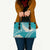 Polynesian Vintage Floral Leather Bag Teal Motifs - Polynesian Pride