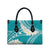 Polynesian Vintage Floral Leather Bag Teal Motifs - Polynesian Pride