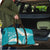 Polynesian Vintage Floral Travel Bag Teal Motifs - Polynesian Pride
