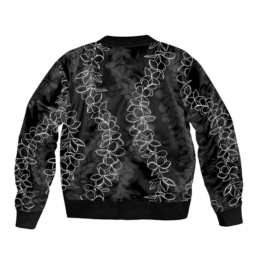 Hawaii Plumeria Lei Bomber Jacket Aloha Festive Vibe