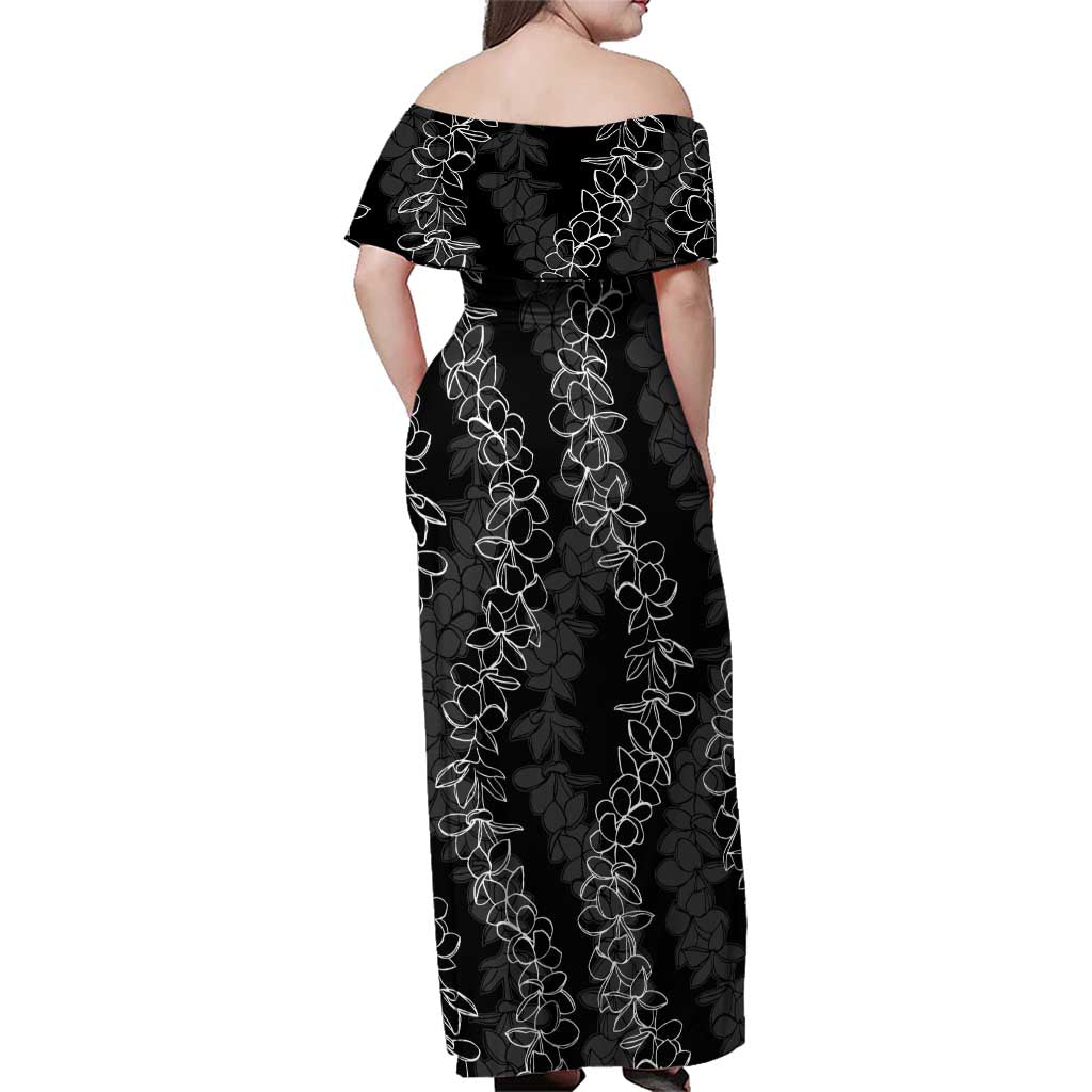 Hawaii Plumeria Lei Family Matching Off Shoulder Maxi Dress and Hawaiian Shirt Aloha Festive Vibe LT7 - Polynesian Pride