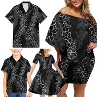 Hawaii Plumeria Lei Family Matching Off Shoulder Short Dress and Hawaiian Shirt Aloha Festive Vibe LT7 - Polynesian Pride