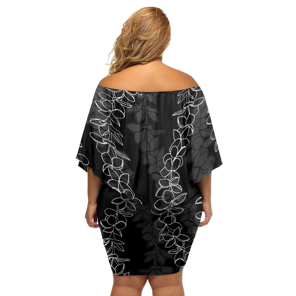 Hawaii Plumeria Lei Family Matching Off Shoulder Short Dress and Hawaiian Shirt Aloha Festive Vibe LT7 - Polynesian Pride