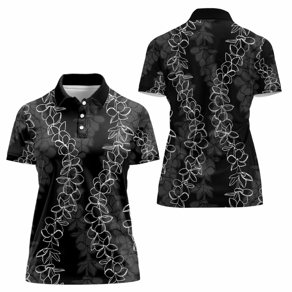 Hawaii Plumeria Lei Women Polo Shirt Aloha Festive Vibe