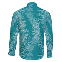 Hawaii Plumeria Lei Family Matching Mermaid Dress and Hawaiian Shirt Aloha Festive Vibe - Teal LT7 - Polynesian Pride