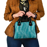 Hawaii Plumeria Lei Shoulder Handbag Aloha Festive Vibe - Teal