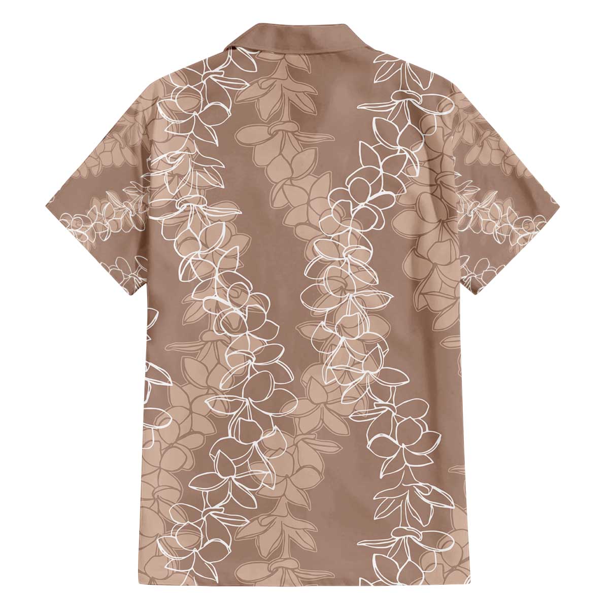 Hawaii Plumeria Lei Family Matching Puletasi and Hawaiian Shirt Aloha Festive Vibe - Beige LT7 - Polynesian Pride