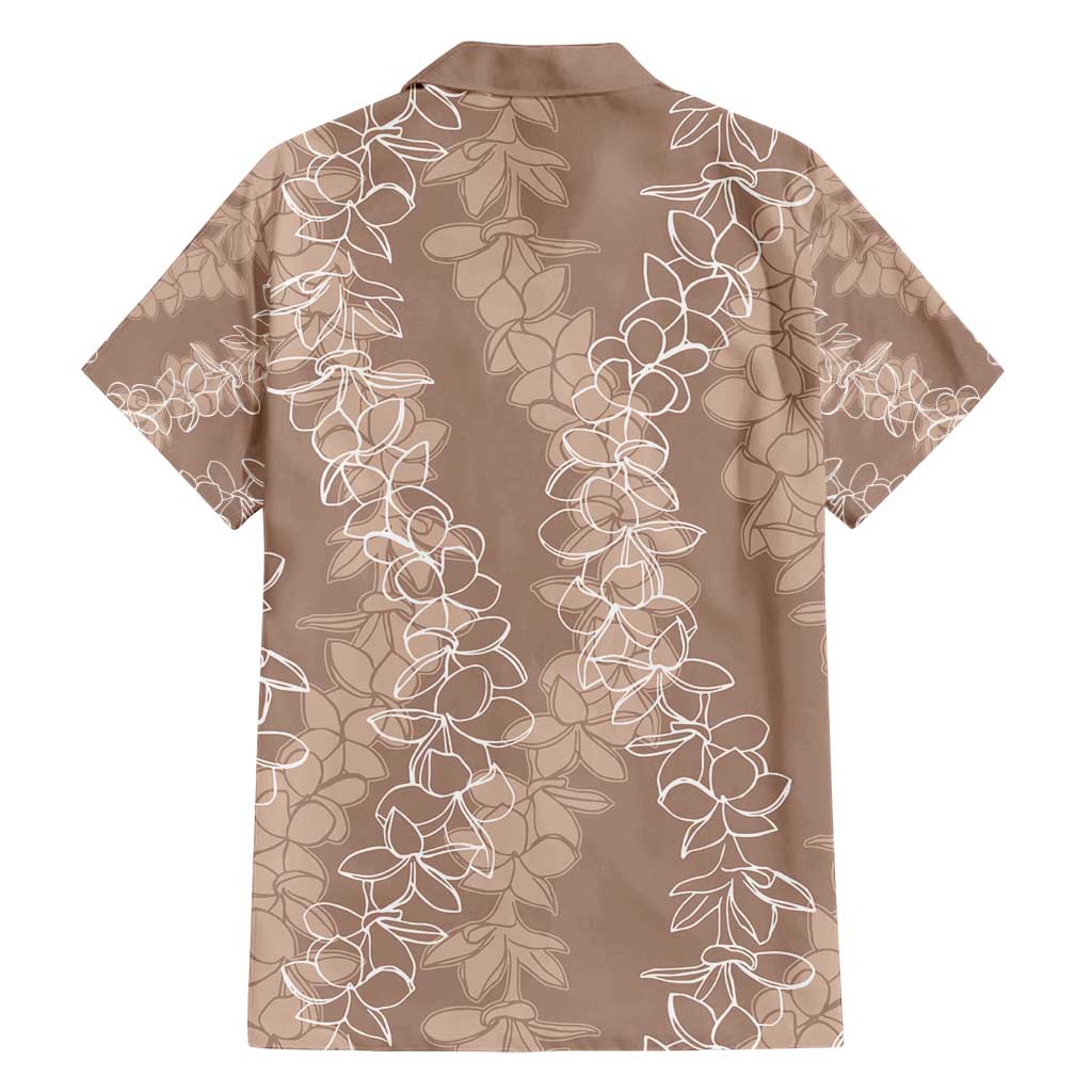 Hawaii Plumeria Lei Family Matching Tank Maxi Dress and Hawaiian Shirt Aloha Festive Vibe - Beige LT7 - Polynesian Pride