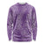 Hawaii Plumeria Lei Long Sleeve Shirt Aloha Festive Vibe - Violet
