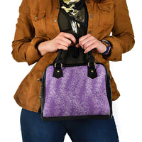 Hawaii Plumeria Lei Shoulder Handbag Aloha Festive Vibe - Violet