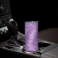 Hawaii Plumeria Lei Skinny Tumbler Aloha Festive Vibe - Violet