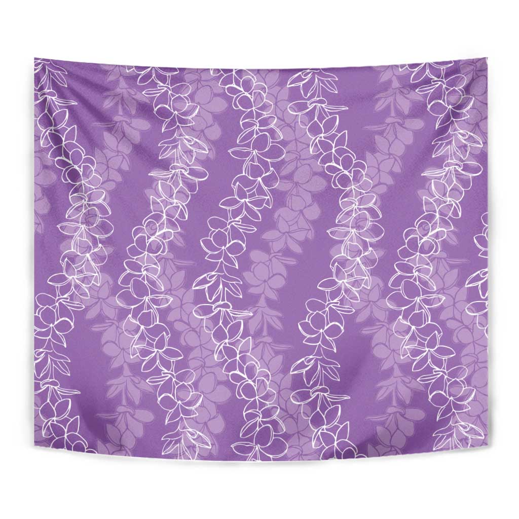 Hawaii Plumeria Lei Tapestry Aloha Festive Vibe - Violet
