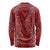Hawaii Plumeria Lei Long Sleeve Shirt Aloha Festive Vibe - Crimson