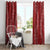 Hawaii Plumeria Lei Window Curtain Aloha Festive Vibe - Crimson