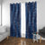 Hawaii Plumeria Lei Window Curtain Aloha Festive Vibe - Navy Blue