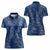 Hawaii Plumeria Lei Women Polo Shirt Aloha Festive Vibe - Navy Blue