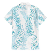 Hawaii Plumeria Lei Family Matching Mermaid Dress and Hawaiian Shirt Aloha Festive Vibe - Turquoise LT7 - Polynesian Pride
