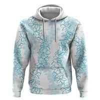Hawaii Plumeria Lei Hoodie Aloha Festive Vibe - Turquoise LT7 Pullover Hoodie Turquoise - Polynesian Pride