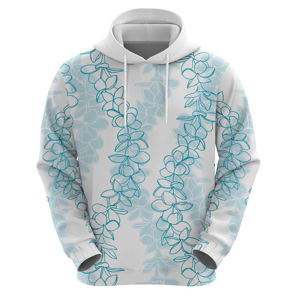 Hawaii Plumeria Lei Hoodie Aloha Festive Vibe - Turquoise LT7 - Polynesian Pride