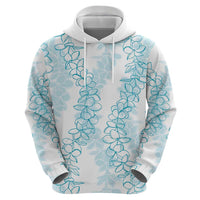 Hawaii Plumeria Lei Hoodie Aloha Festive Vibe - Turquoise LT7 - Polynesian Pride