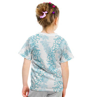 Hawaii Plumeria Lei Kid T Shirt Aloha Festive Vibe - Turquoise
